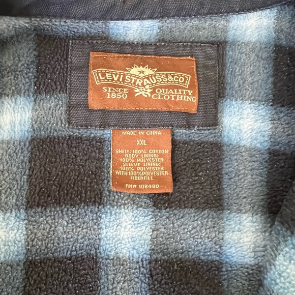 Vintage Levi Strauss Fleece Lined Jacket Men’s Size XXL - Picture 3 of 13